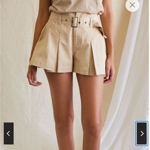 Pleated Flare Shorts